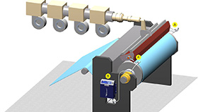 Фиксация кромки электростатическим зарядом на наборном конвейере SIMCO-ION
